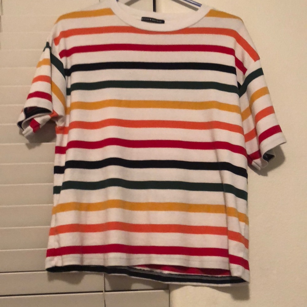SOLD brandy melville rainbow striped top